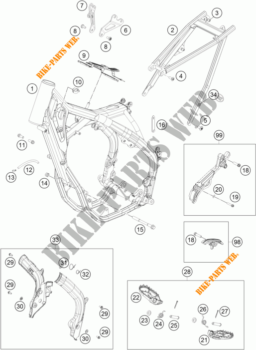 TELAIO per KTM 450 SX-F FACTORY EDITION 2016