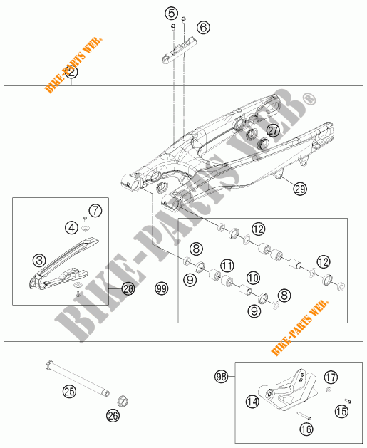 FORCELLONE per KTM 450 SX-F 2015