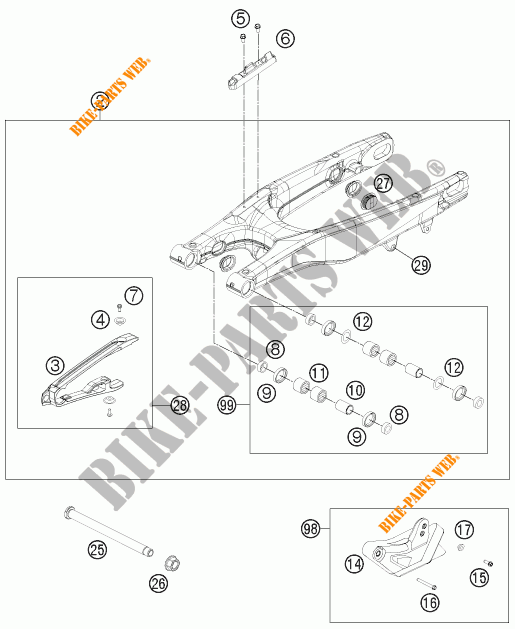 FORCELLONE per KTM 450 SX-F 2014