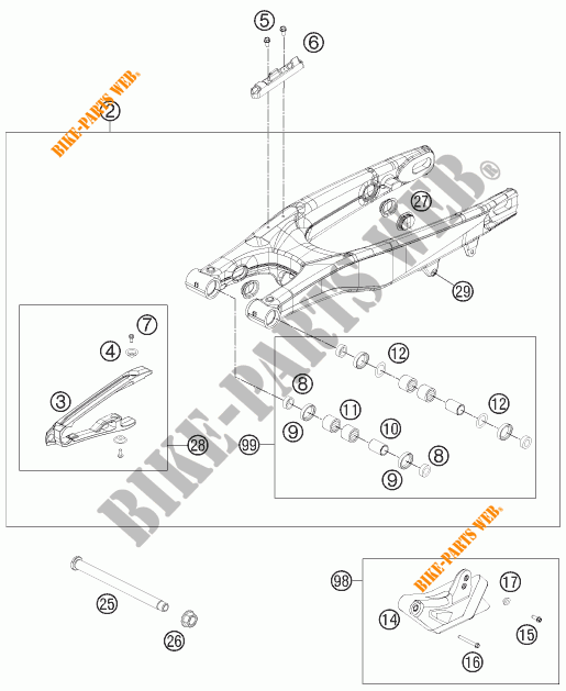 FORCELLONE per KTM 450 SX-F 2012