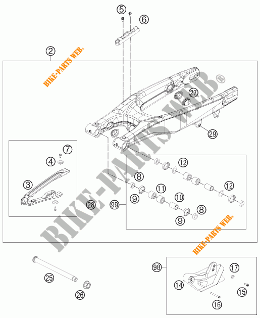 FORCELLONE per KTM 450 SX-F 2012