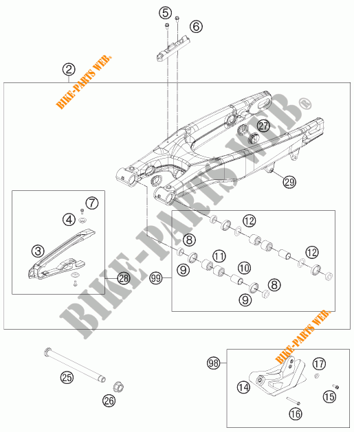 FORCELLONE per KTM 450 SX-F 2011