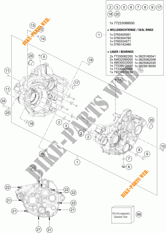 CARTER MOTORE per KTM 350 SX-F 2018