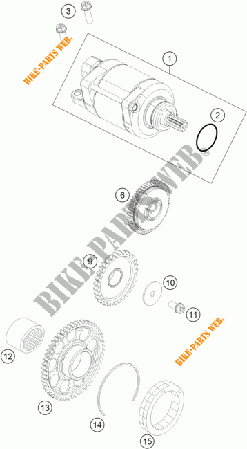 MOTORINO AVVIAMENTO per KTM 350 SX-F 2018