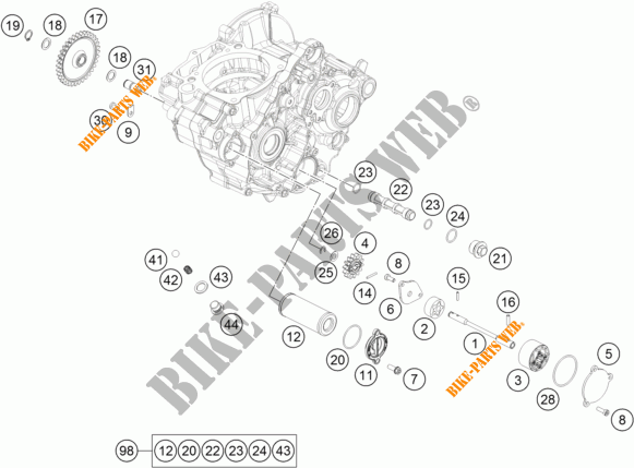 POMPA OLIO per KTM 350 SX-F 2018