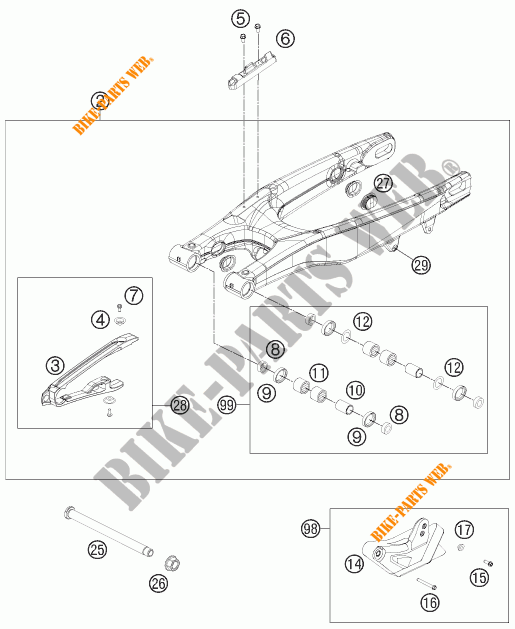 FORCELLONE per KTM 350 SX-F 2012