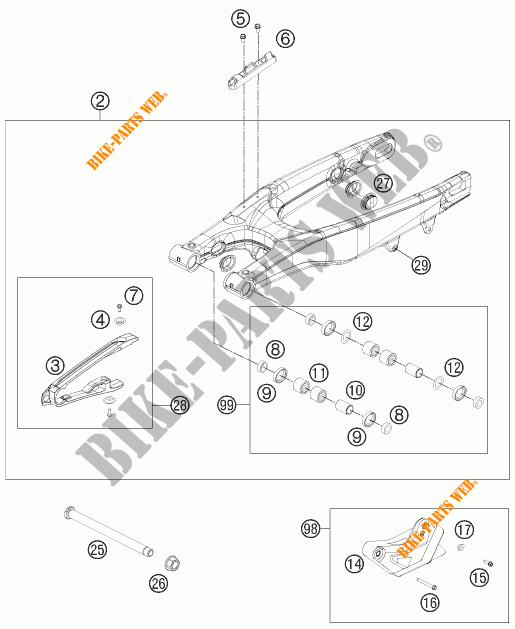 FORCELLONE per KTM 350 SX-F 2012
