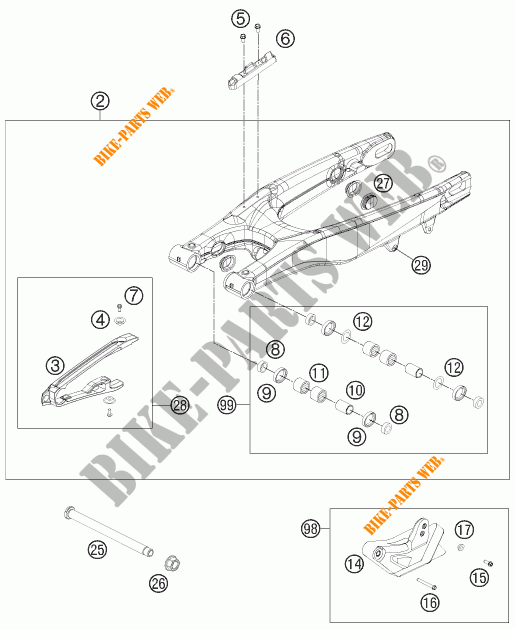 FORCELLONE per KTM 350 SX-F 2011