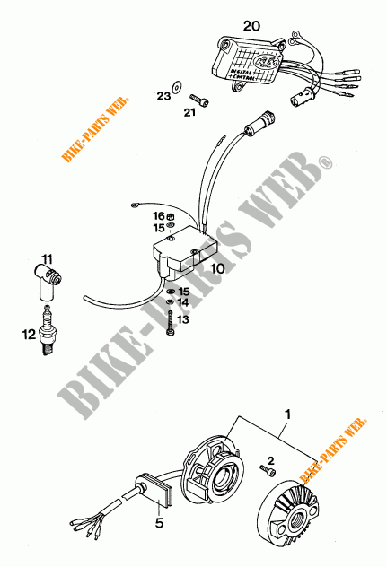 ACCENSIONE per KTM 250 SX MARZOCCHI/OHLINS 1994