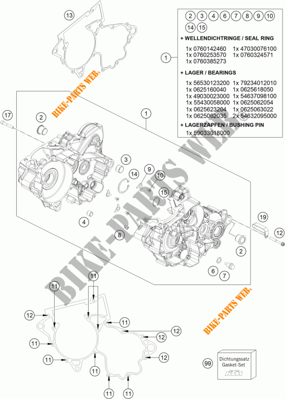 CARTER MOTORE per KTM 250 SX 2019
