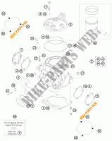 CILINDRO / TESTA per KTM 250 SX 2015