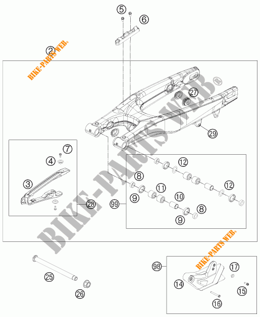FORCELLONE per KTM 250 SX 2012