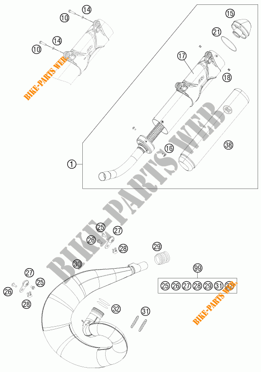 SCARICO per KTM 250 SX 2012