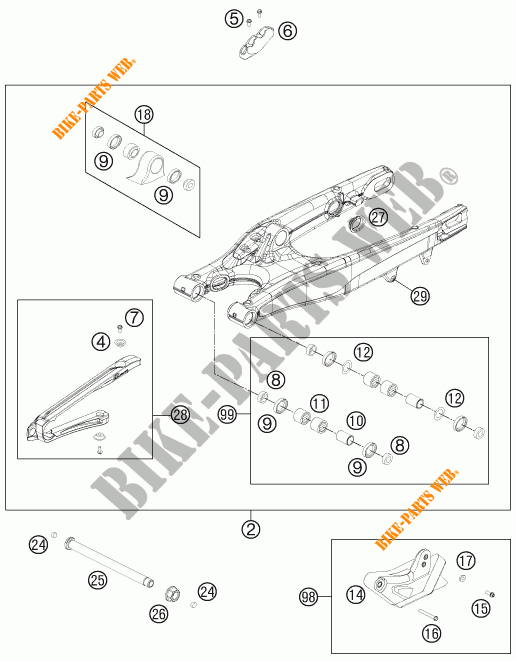 FORCELLONE per KTM 250 SX 2011