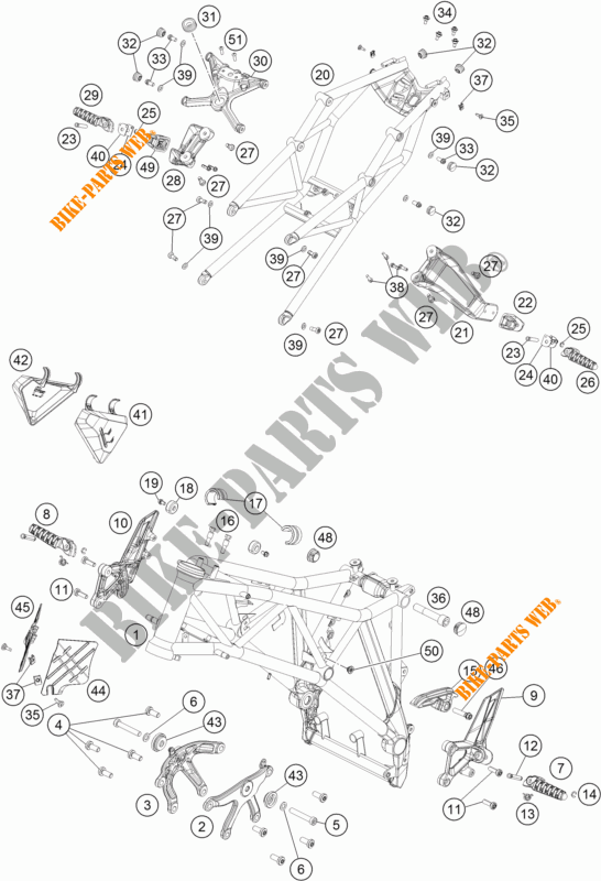 TELAIO per KTM 1290 SUPER DUKE R WHITE 2017