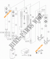FORCELLA ANTERIORE (COMPONENTI) per KTM 1290 SUPER DUKE R ORANGE ABS 2016