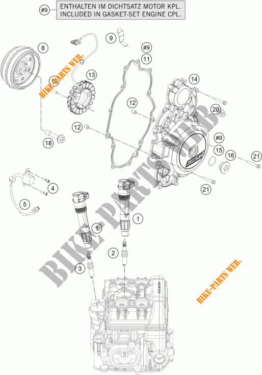 ACCENSIONE per KTM 1290 SUPER DUKE R ORANGE ABS 2016