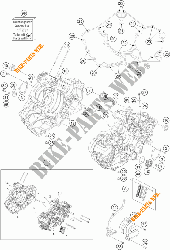 CARTER MOTORE per KTM 1290 SUPER DUKE R ORANGE ABS 2016
