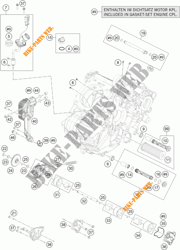 POMPA OLIO per KTM 1290 SUPER DUKE R ORANGE ABS 2016