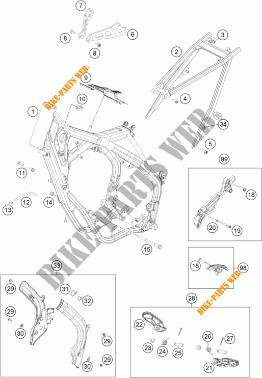 TELAIO per KTM 150 SX 2016