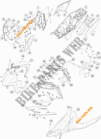 PLASTICHE per KTM 1290 SUPER DUKE R ORANGE ABS 2016