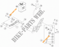 POMPA FRENO POSTERIORE per KTM 1290 SUPER DUKE R ORANGE ABS 2016