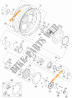 RUOTA POSTERIORE per KTM 1290 SUPER DUKE R ORANGE ABS 2016