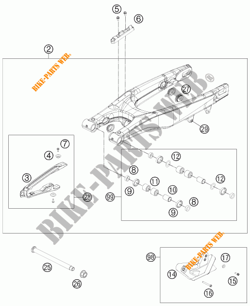 FORCELLONE per KTM 150 SX 2012