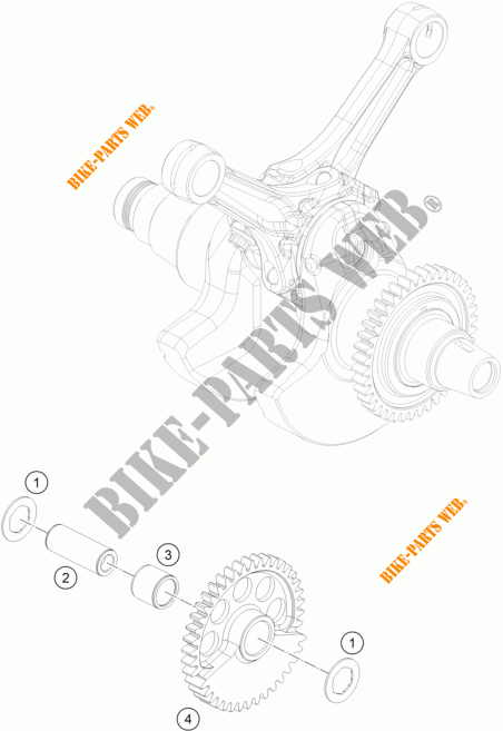 CONTRALBERO DI BILANCIAMENTO per KTM 1290 SUPER DUKE R BLACK ABS 2016