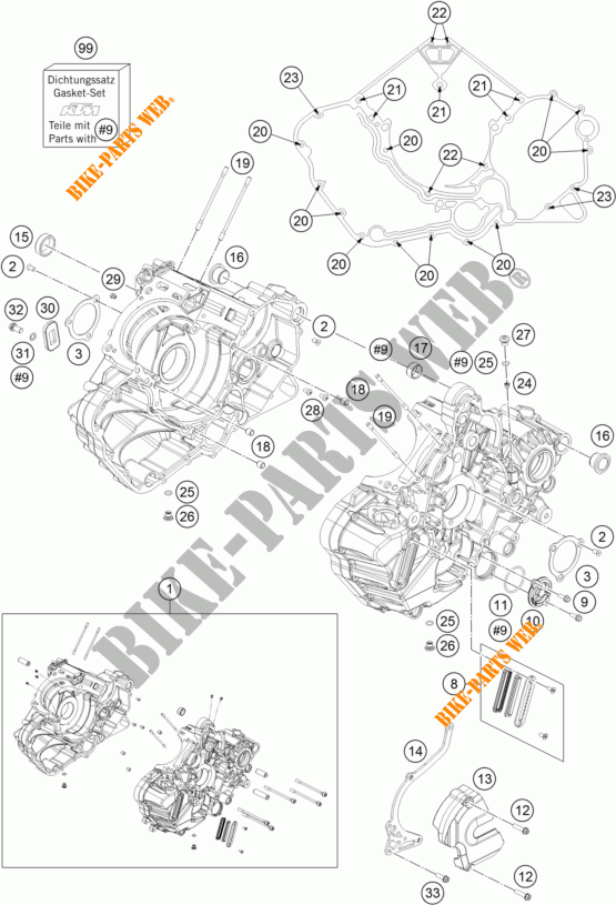 CARTER MOTORE per KTM 1290 SUPER DUKE R ORANGE ABS 2016