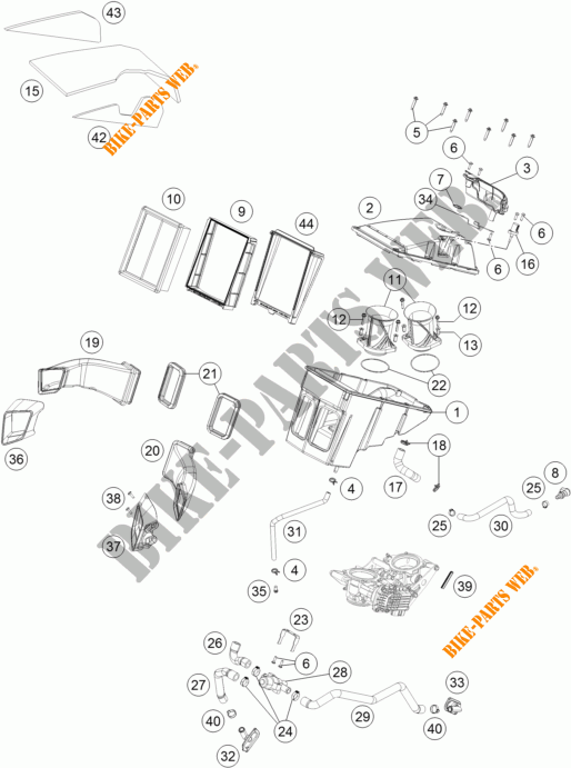 FILTRI ARIA per KTM 1290 SUPER DUKE R ORANGE ABS 2016