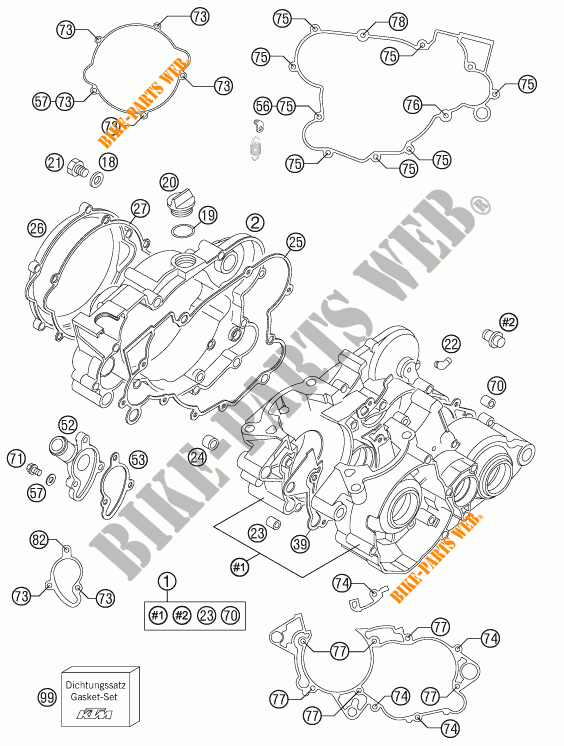 CARTER MOTORE per KTM 85 SX 17/14 2016