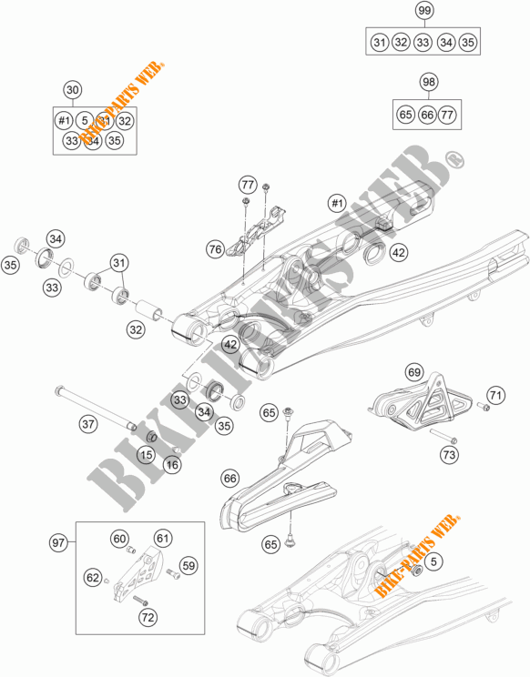 FORCELLONE per KTM 85 SX 17/14 2016