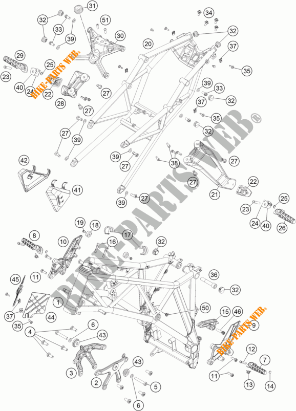 TELAIO per KTM 1290 SUPER DUKE R ORANGE ABS 2016