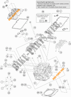 TESTA CILINDRO ANTERIORE per KTM 1290 SUPER DUKE R BLACK ABS 2016