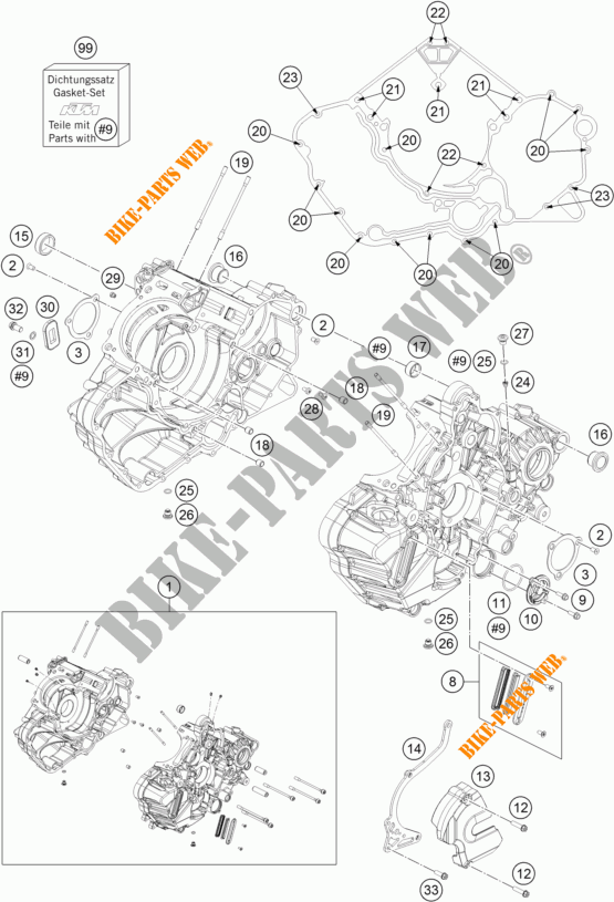 CARTER MOTORE per KTM 1290 SUPER DUKE R ORANGE ABS 2015