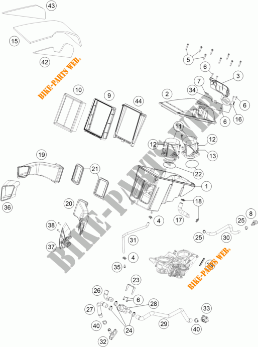 FILTRI ARIA per KTM 1290 SUPER DUKE R ORANGE ABS 2015