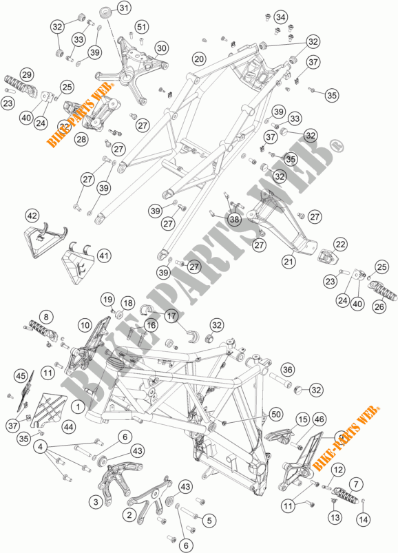 TELAIO per KTM 1290 SUPER DUKE R ORANGE ABS 2015