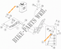 POMPA FRENO POSTERIORE per KTM 1290 SUPER DUKE R ORANGE ABS 2015