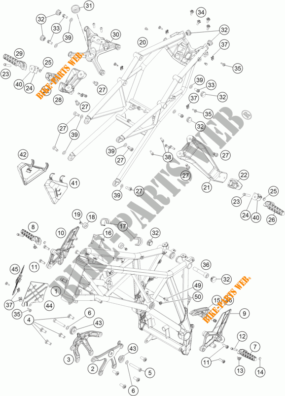 TELAIO per KTM 1290 SUPER DUKE R BLACK ABS 2015