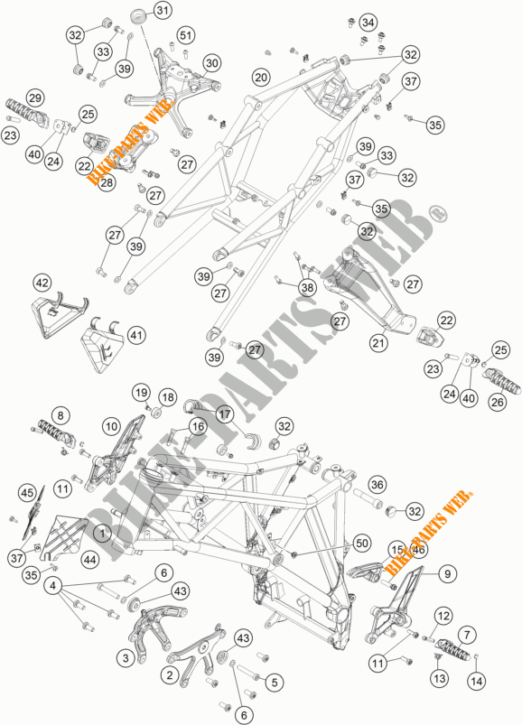 TELAIO per KTM 1290 SUPER DUKE R ORANGE ABS 2015