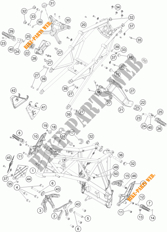 TELAIO per KTM 1290 SUPER DUKE R ORANGE ABS 2014