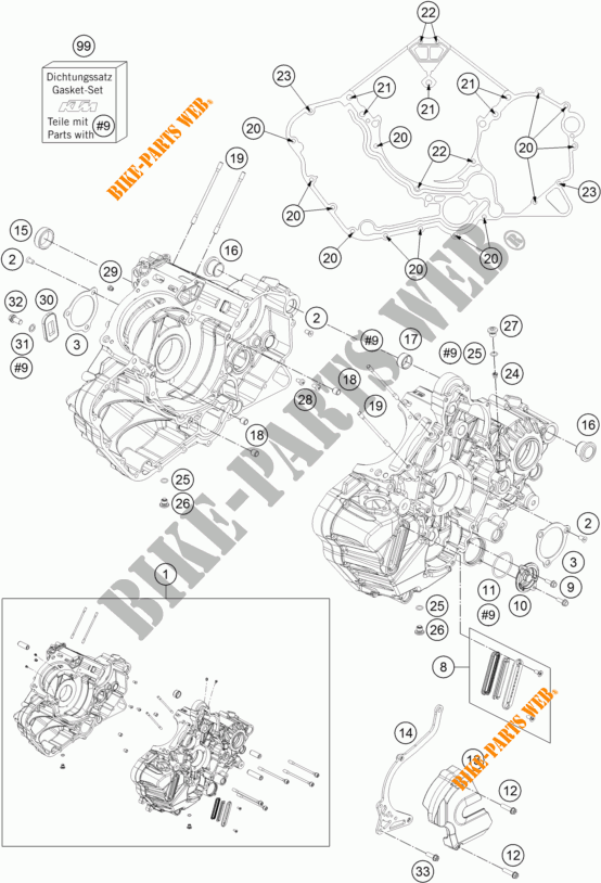 CARTER MOTORE per KTM 1290 SUPER DUKE R ORANGE ABS 2014