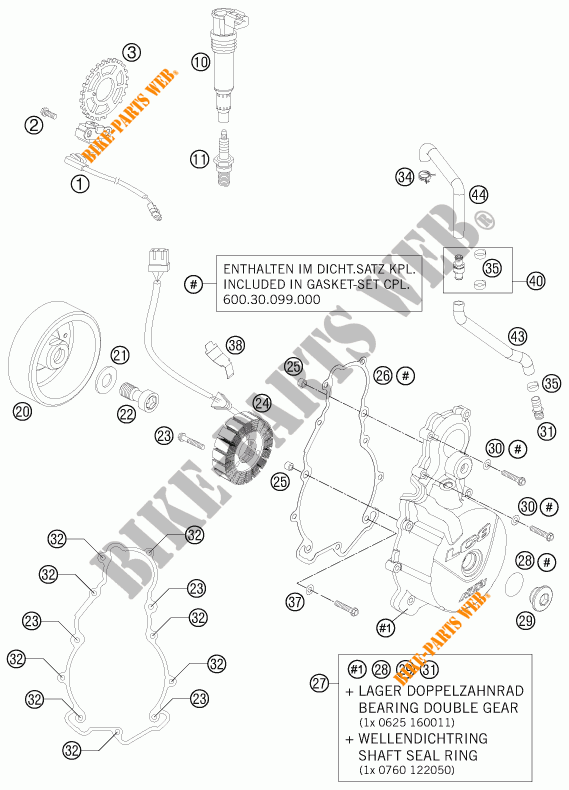 ACCENSIONE per KTM 990 SUPER DUKE R 2012