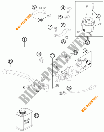 POMPA FRENO ANTERIORE per KTM 990 SUPER DUKE R 2012