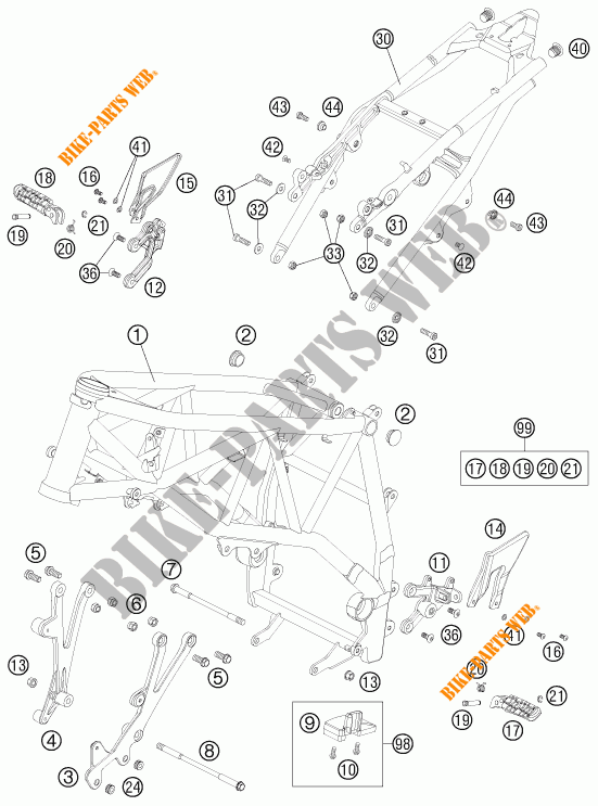 TELAIO per KTM 990 SUPER DUKE R 2011