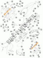 PLASTICHE per KTM 990 SUPER DUKE R 2011