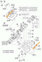 TESTA CILINDRO ANTERIORE per KTM 990 SUPER DUKE R 2011
