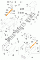 SERBATOIO / SELLA per KTM 990 SUPER DUKE R 2010