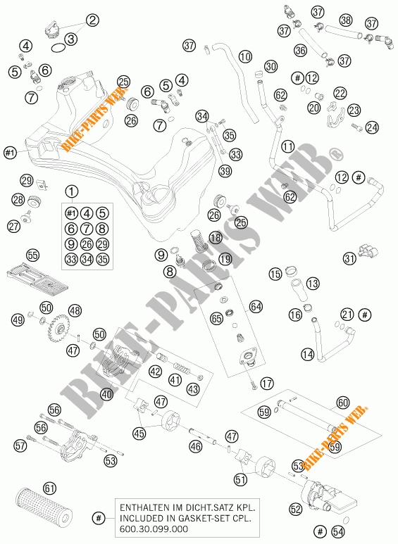 POMPA OLIO per KTM 990 SUPER DUKE R 2010